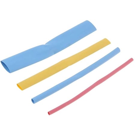 Dorman Heat Shrink Tube Assortment, 3/8 in, 1/4 in, 1/2 in, 1 in, Blue, Red, Yellow, 6 in D18-85686